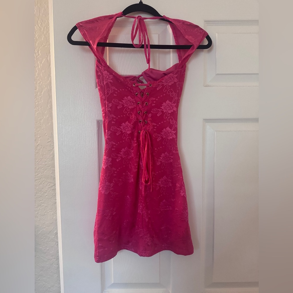 Outcast Keely Pink Cutout Mini Dress - Picture 4 of 6
